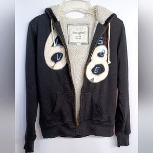 #ST05 Free spirit Hooded S Black/white/blue for women